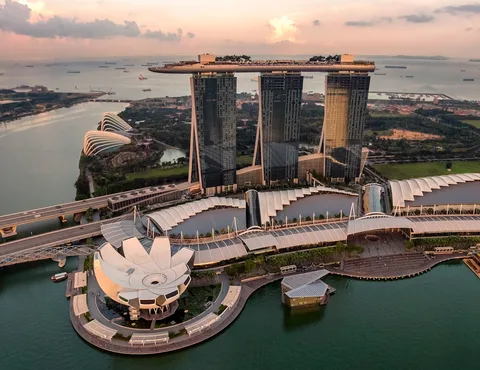 Singapore Tour Packages | Safari Sutra Holidays Singapore Marina Bay Sands skyline at golden hour — Singapore tour packages from Mumbai | Safari Sutra Holidays