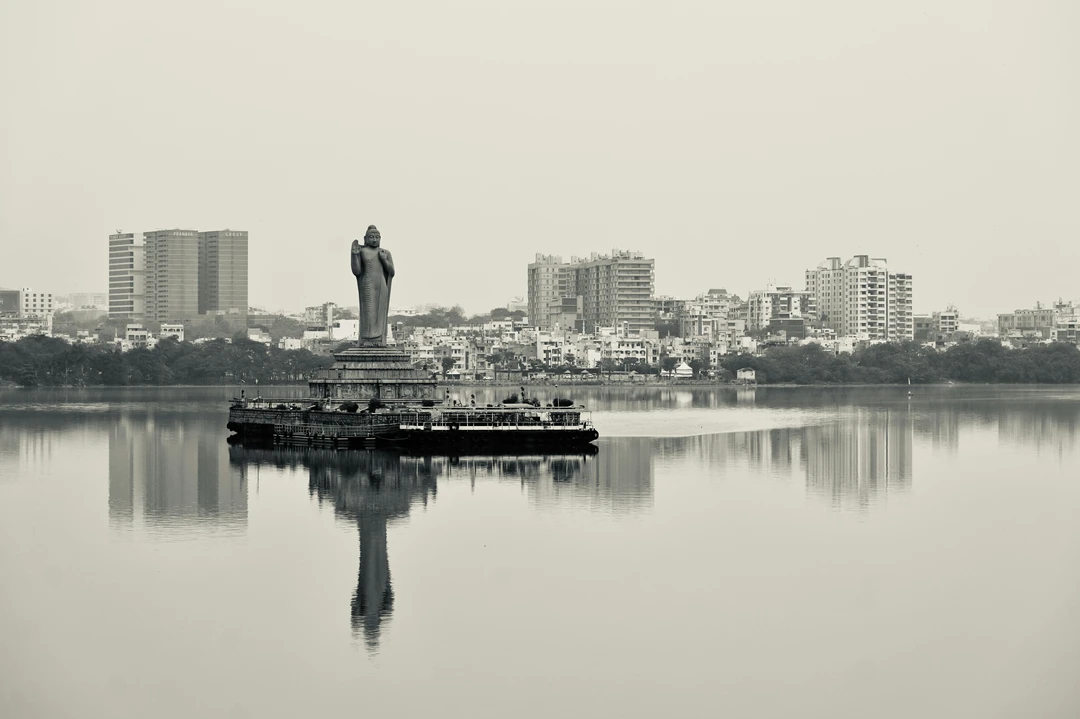 Hyderabad cityscape at dusk - Safari Sutra Tours from Hyderabad